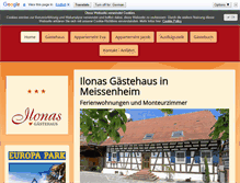 Tablet Screenshot of ilonas-gaestehaus.de